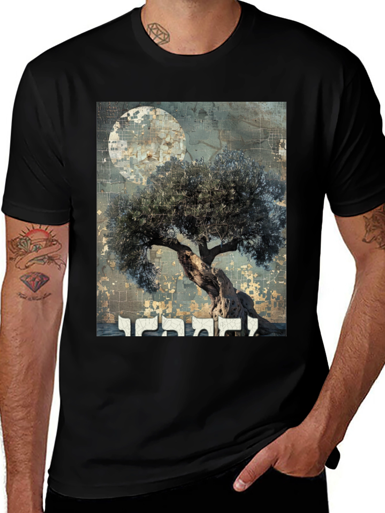 Olive Tree Graphic Tee - Artistic Menswear