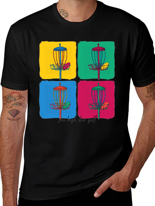 Vibrant Disc Golf Art Graphic Tee