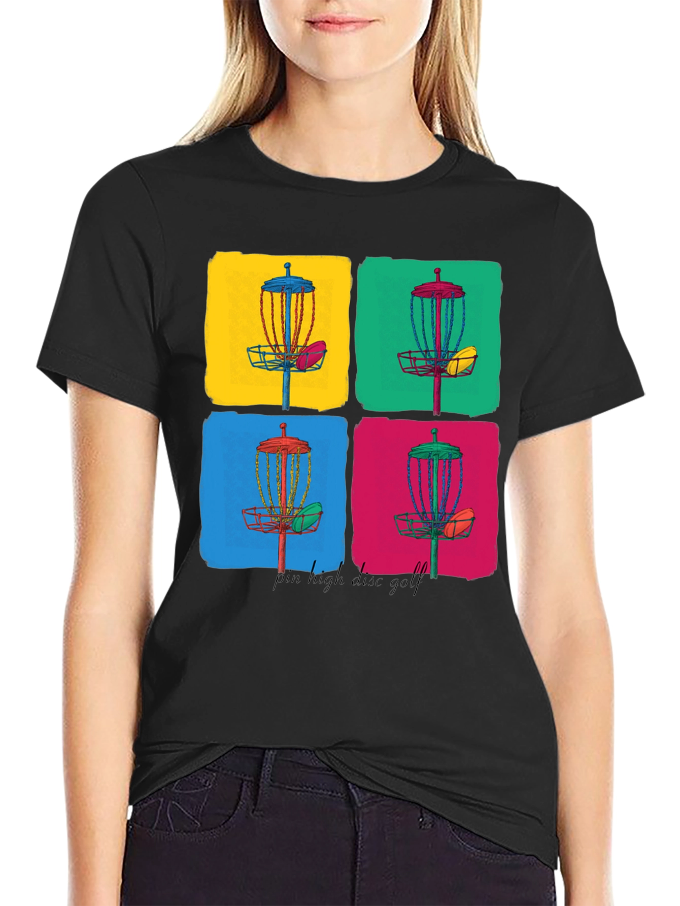 Vibrant Disc Golf Art Graphic Tee