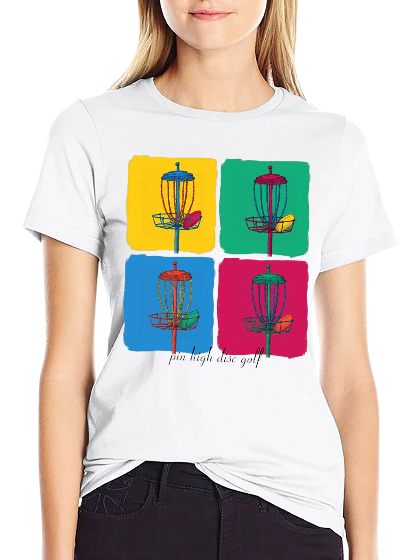 Vibrant Disc Golf Art Graphic Tee