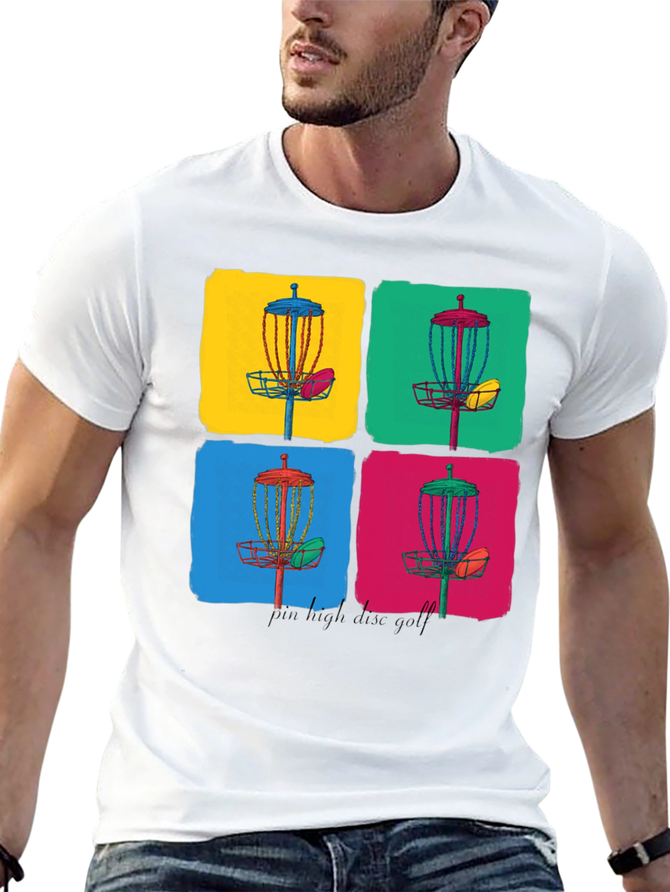 Vibrant Disc Golf Art Graphic Tee