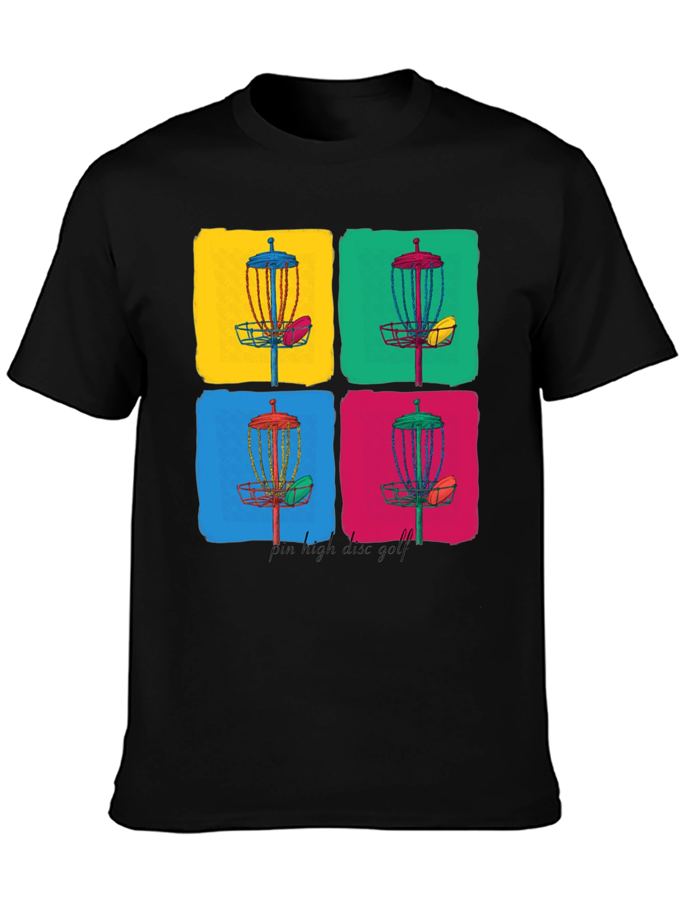 Vibrant Disc Golf Art Graphic Tee