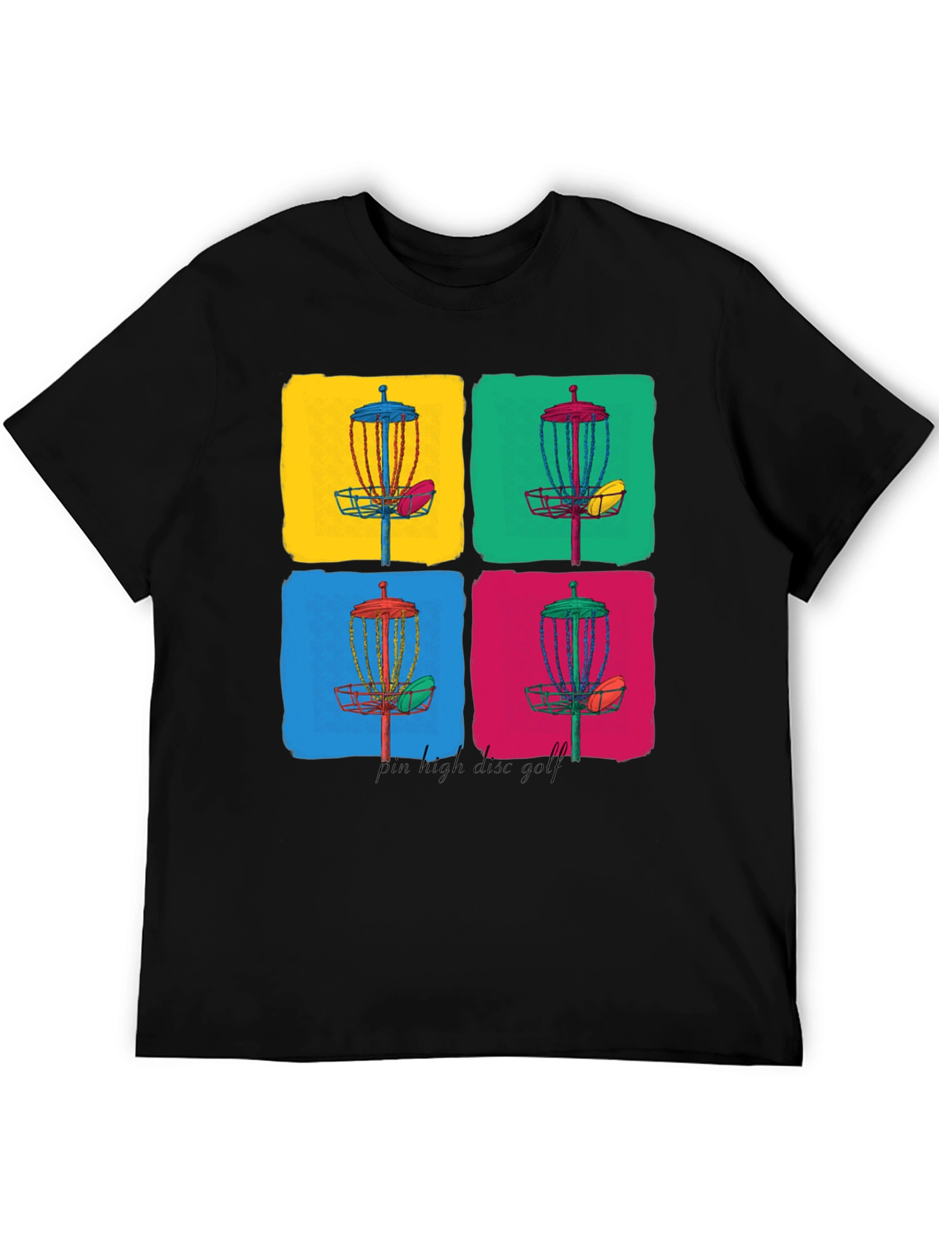 Vibrant Disc Golf Art Graphic Tee
