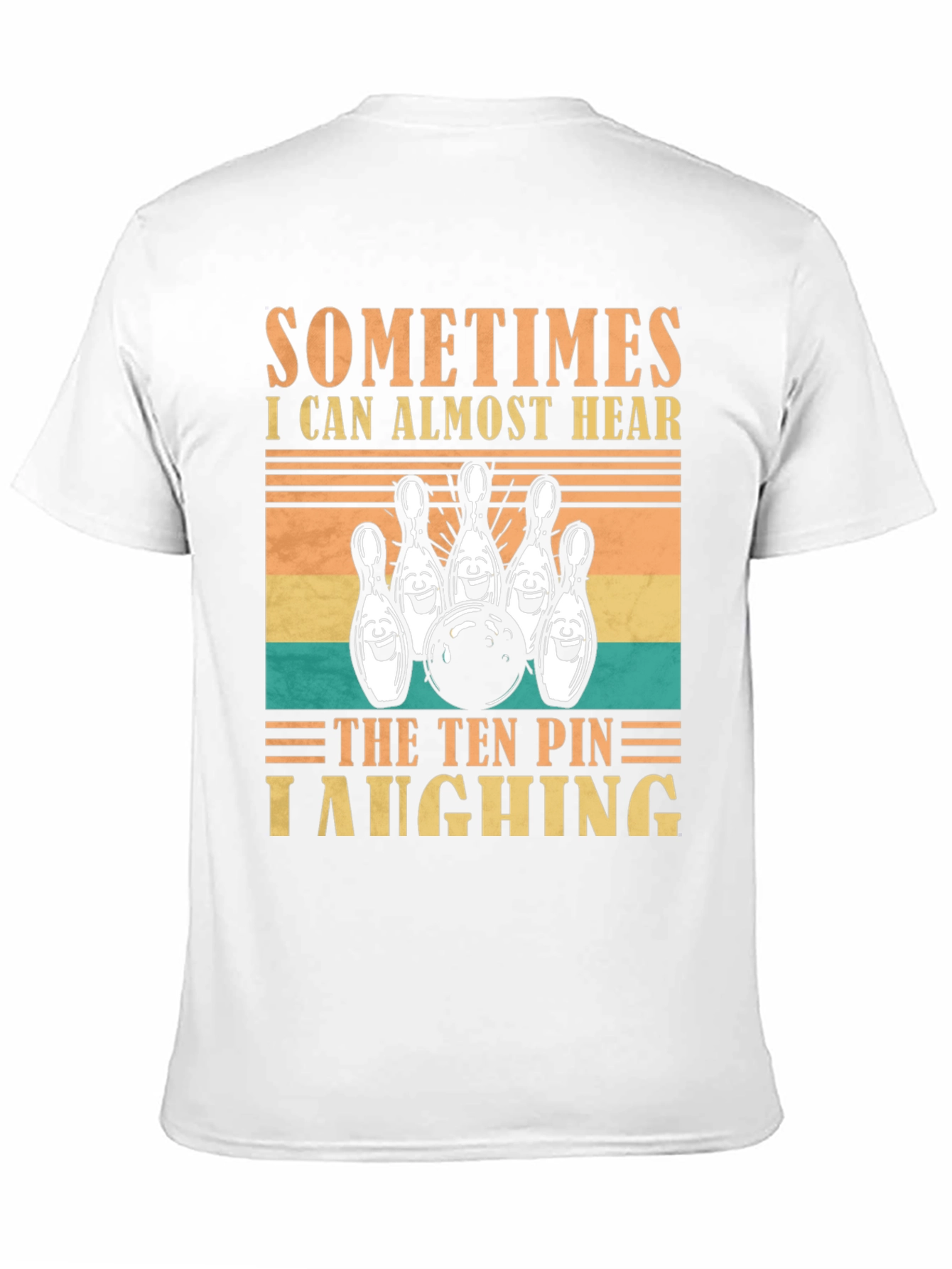 Bowling Ten Pin Laughing Graphic T-Shirt