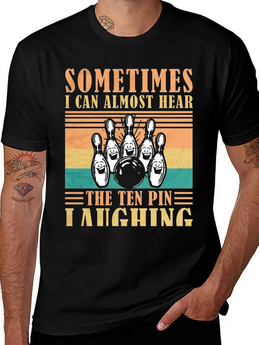 Bowling Ten Pin Laughing Graphic T-Shirt