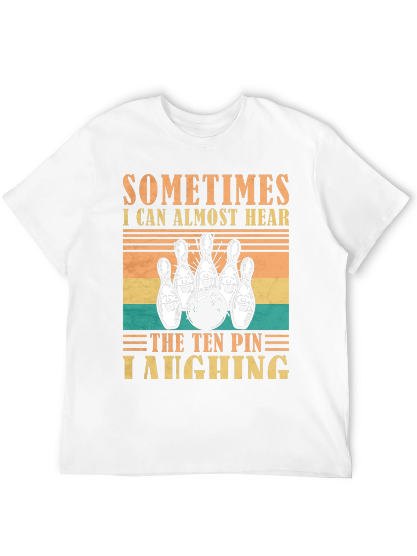 Bowling Ten Pin Laughing Graphic T-Shirt