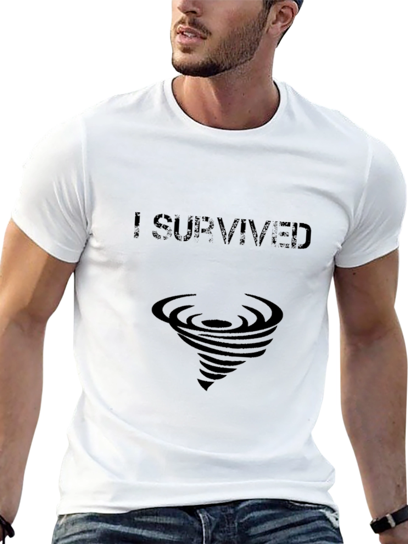 I Survived Black Graphic Tee