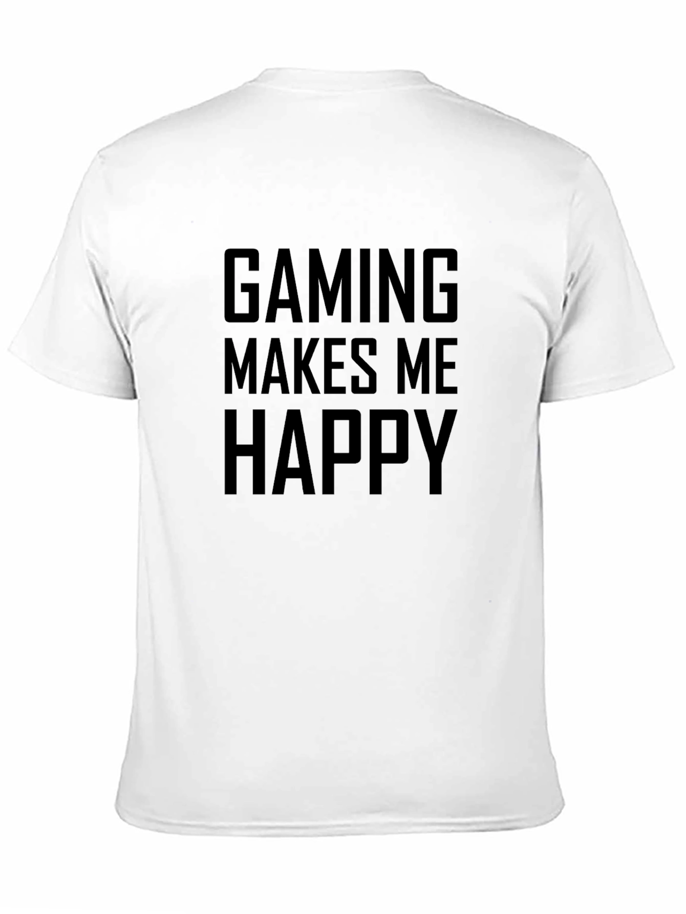 Gaming Makes Me Happy Black Graphic Tee