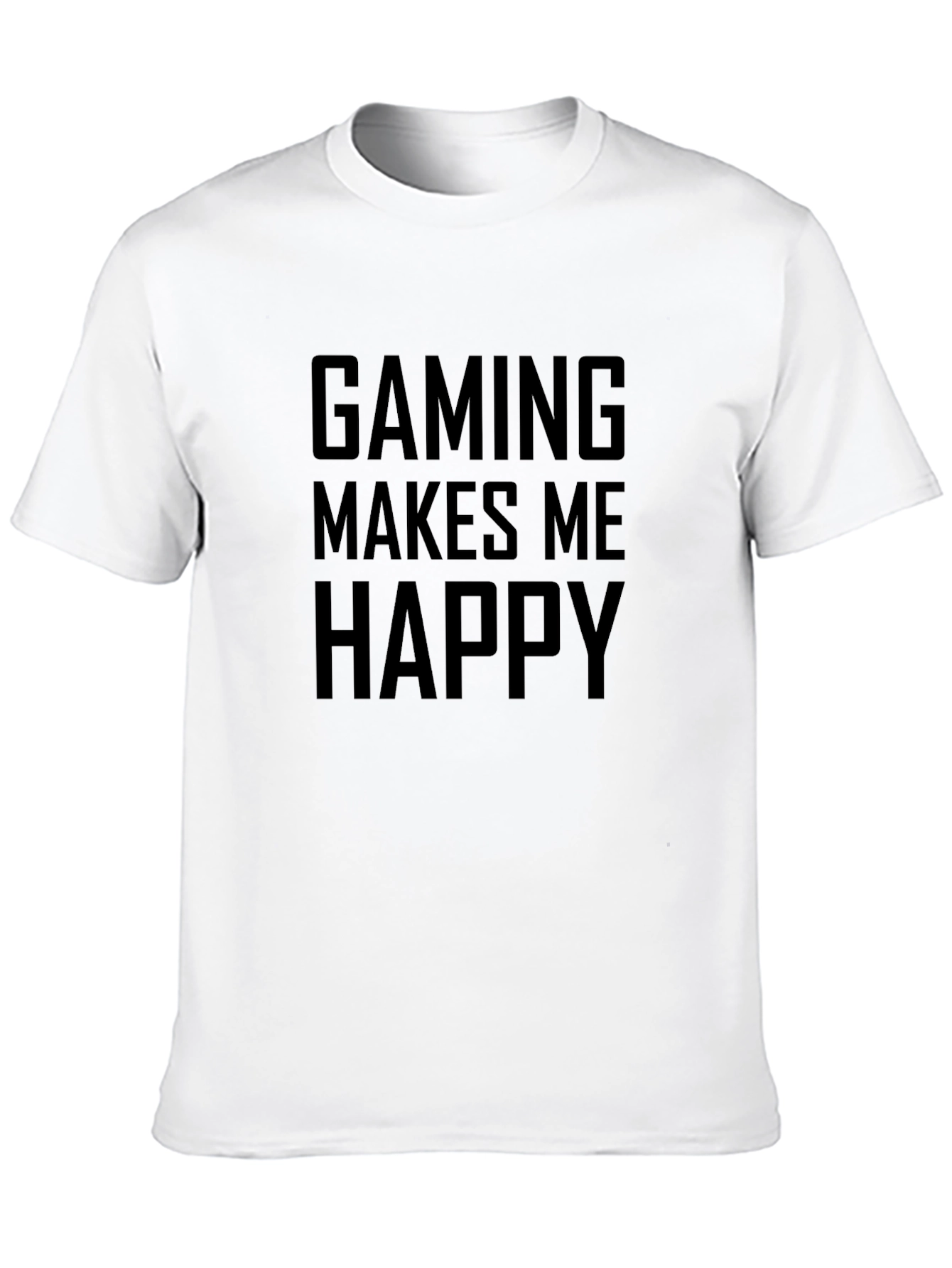 Gaming Makes Me Happy Black Graphic Tee