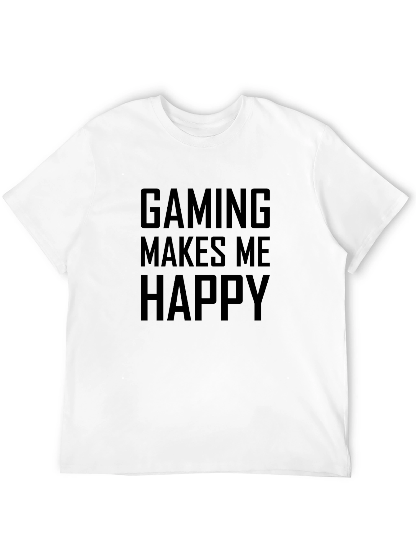 Gaming Makes Me Happy Black Graphic Tee