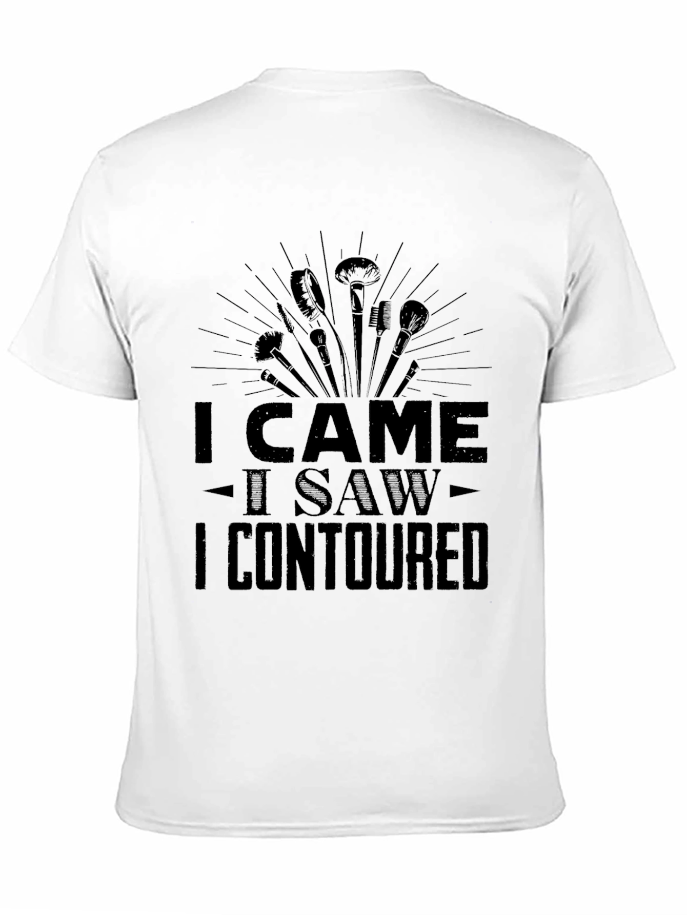 I Came I Saw I Contoured Black Graphic Tee
