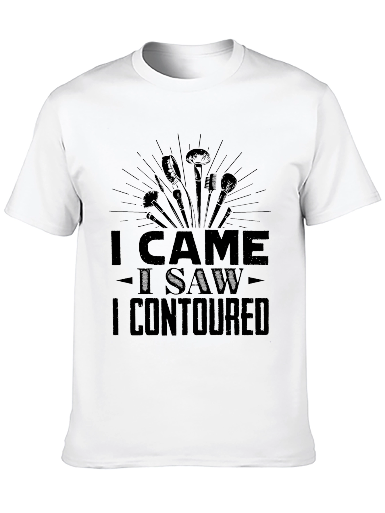 I Came I Saw I Contoured Black Graphic Tee