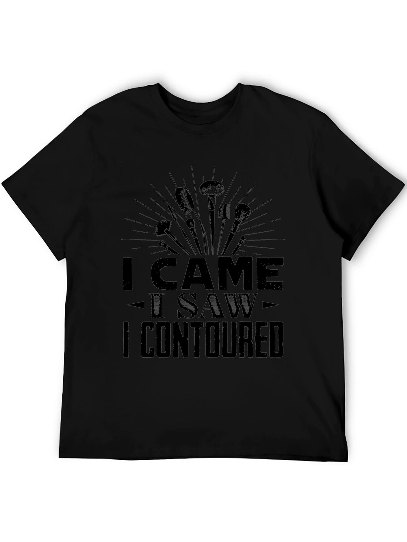 I Came I Saw I Contoured Black Graphic Tee
