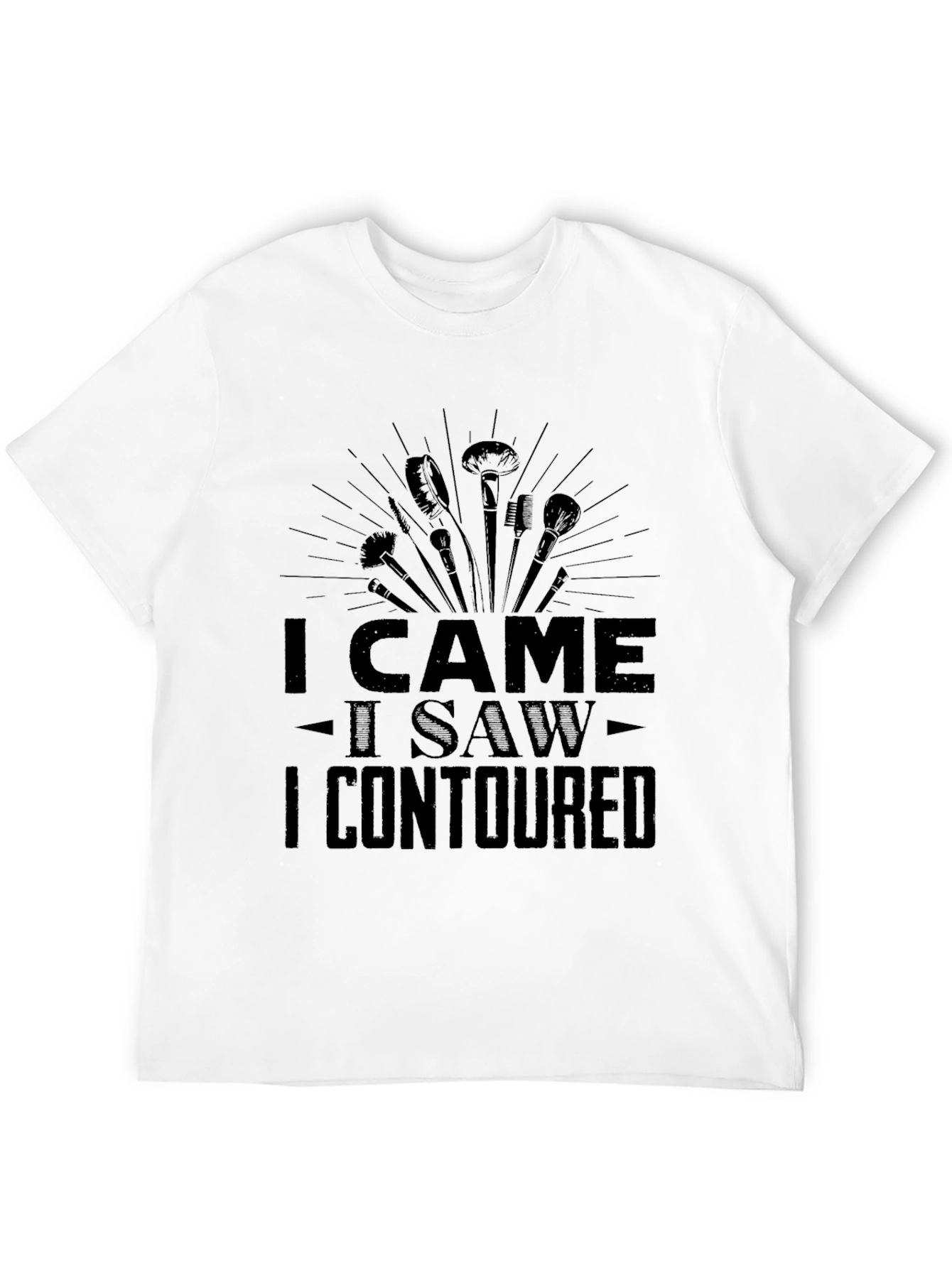 I Came I Saw I Contoured Black Graphic Tee
