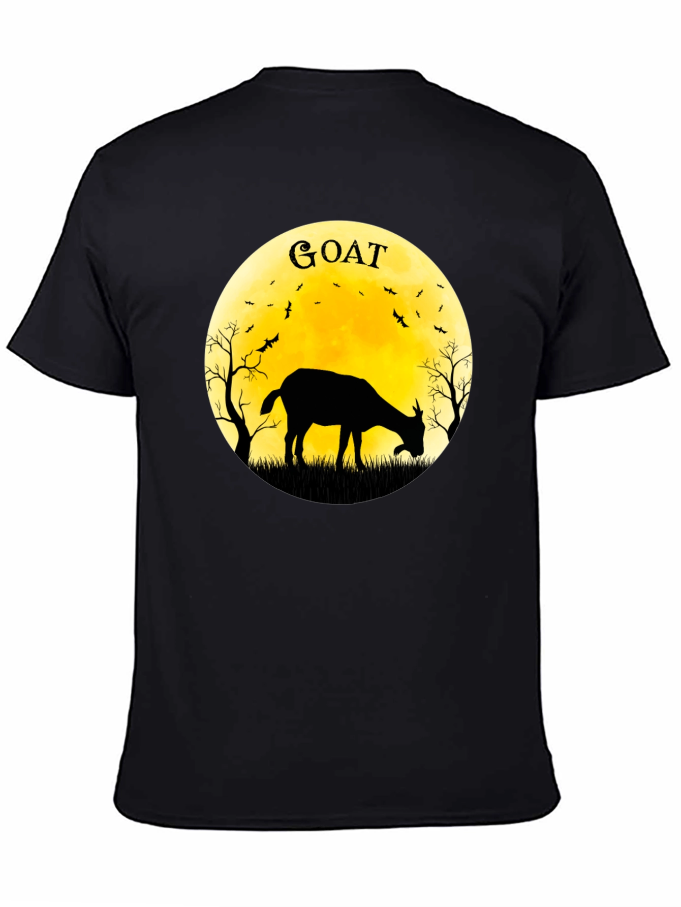 Goat Silhouette T-Shirt - Moonlit Design