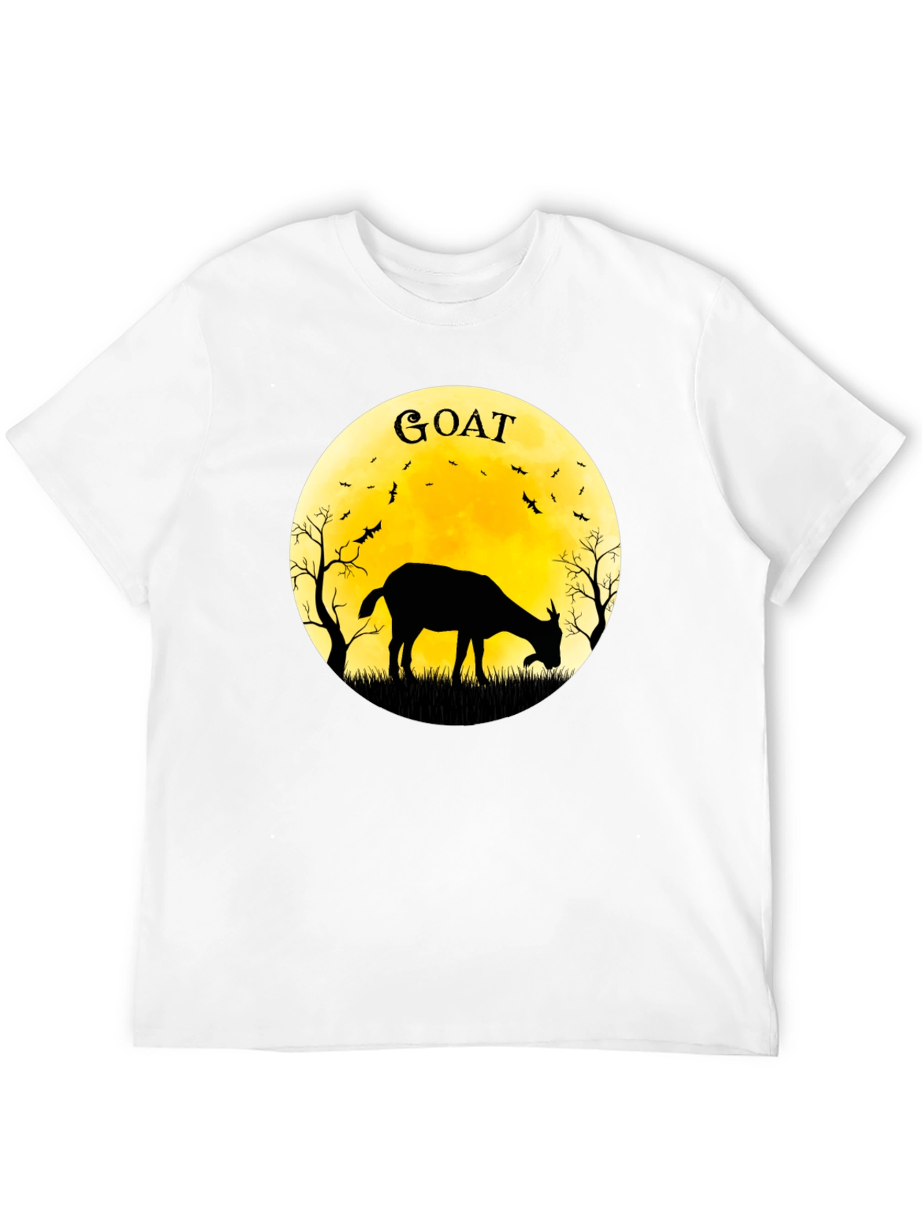 Goat Silhouette T-Shirt - Moonlit Design
