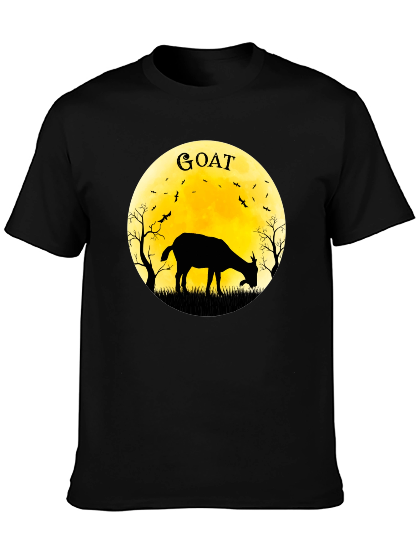 Goat Silhouette T-Shirt - Moonlit Design