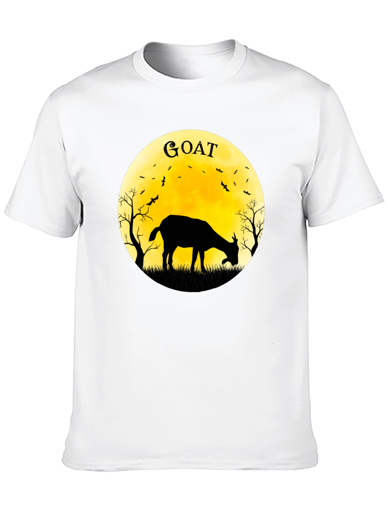 Goat Silhouette T-Shirt - Moonlit Design