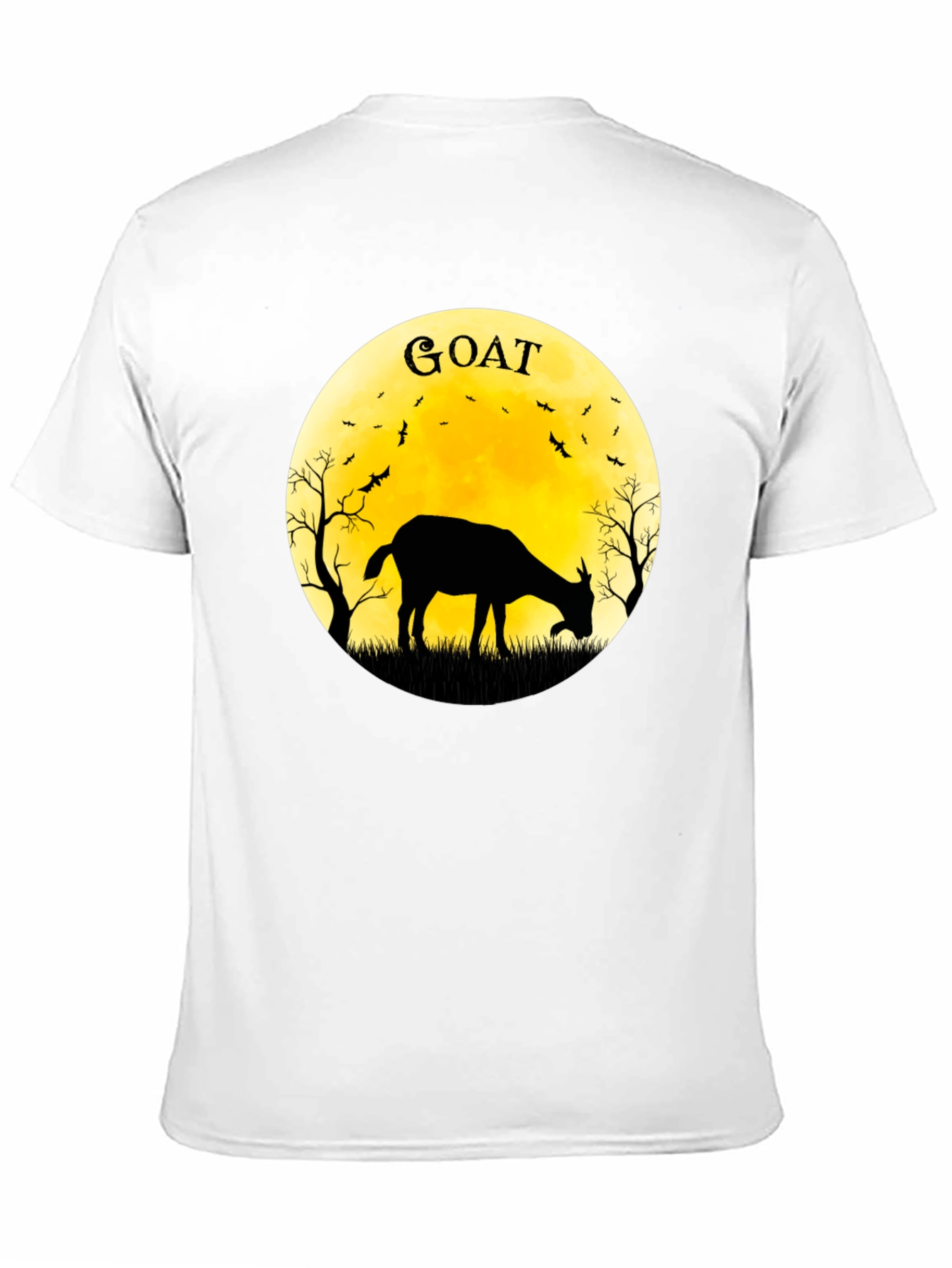 Goat Silhouette T-Shirt - Moonlit Design