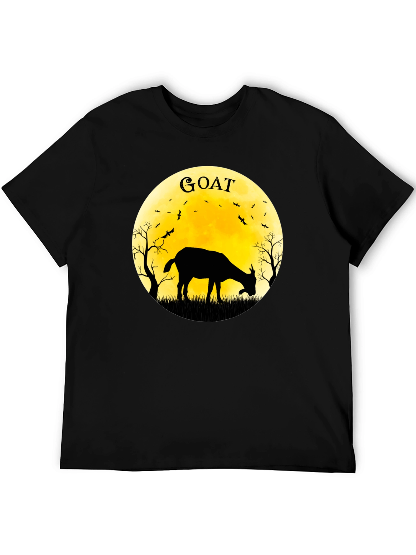 Goat Silhouette T-Shirt - Moonlit Design