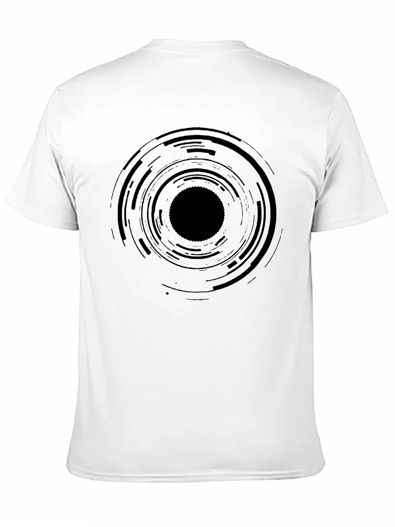 Abstract Circle Graphic Mens Black T-Shirt