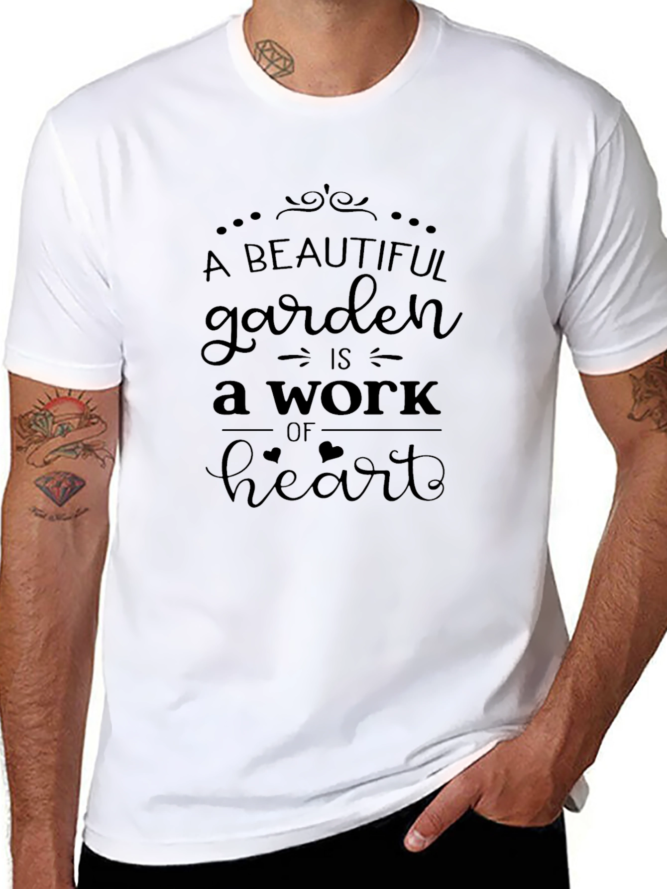 Beautiful Garden Work of Heart Graphic Tee