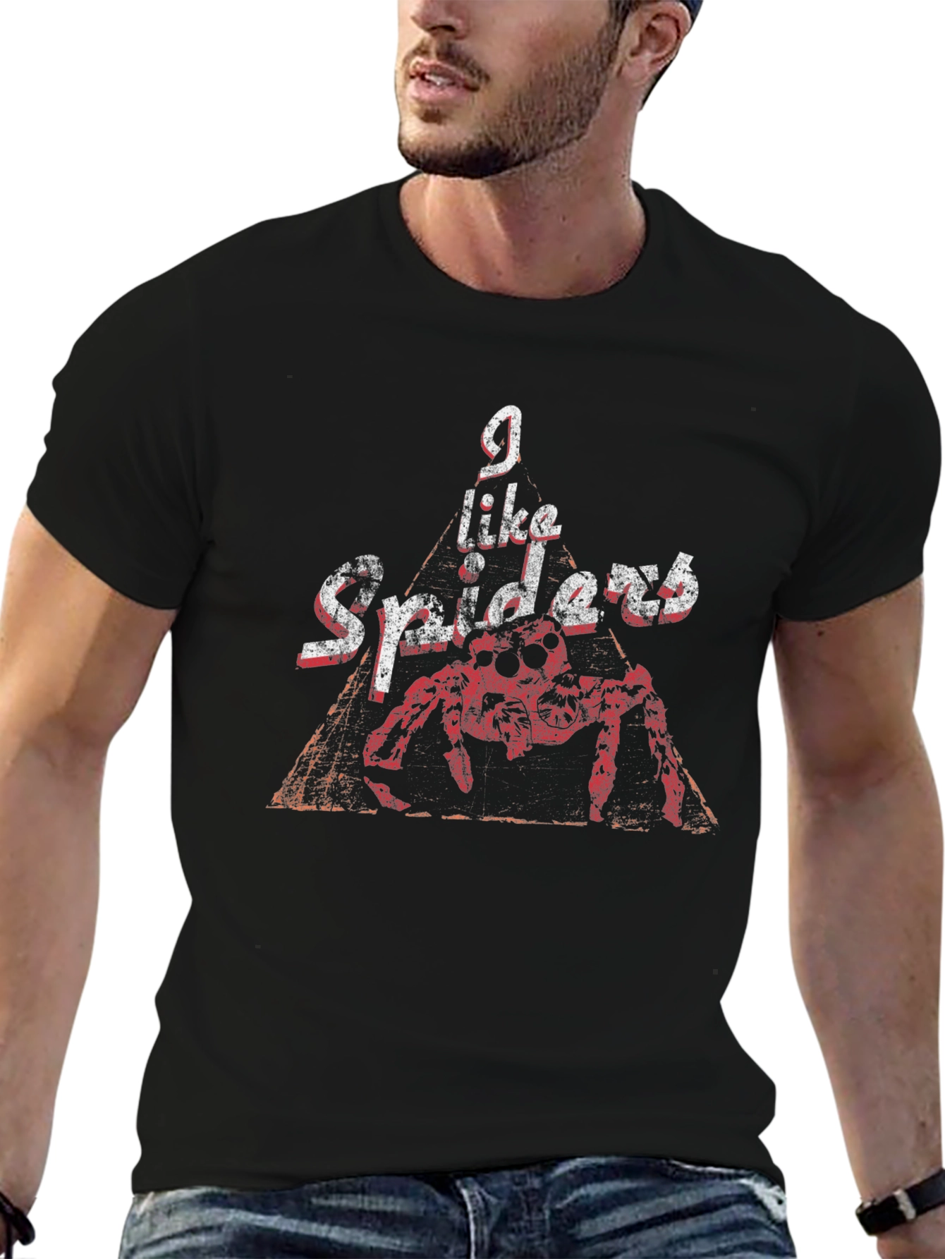 I Like Spiders Black Graphic Tee