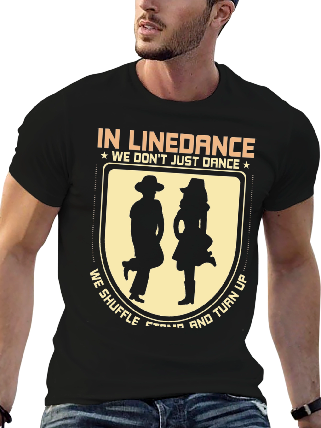 Line Dance Graphic Tee: Shuffle Stomp & Turn Up