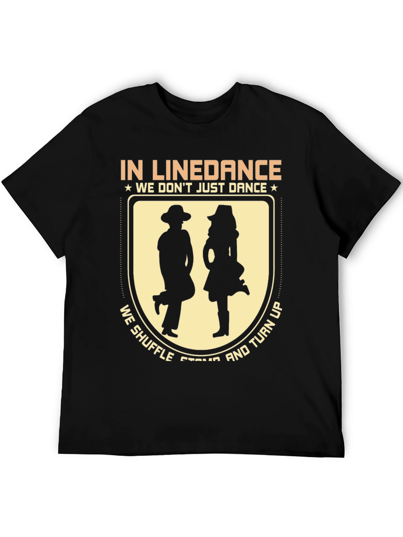 Line Dance Graphic Tee: Shuffle Stomp & Turn Up