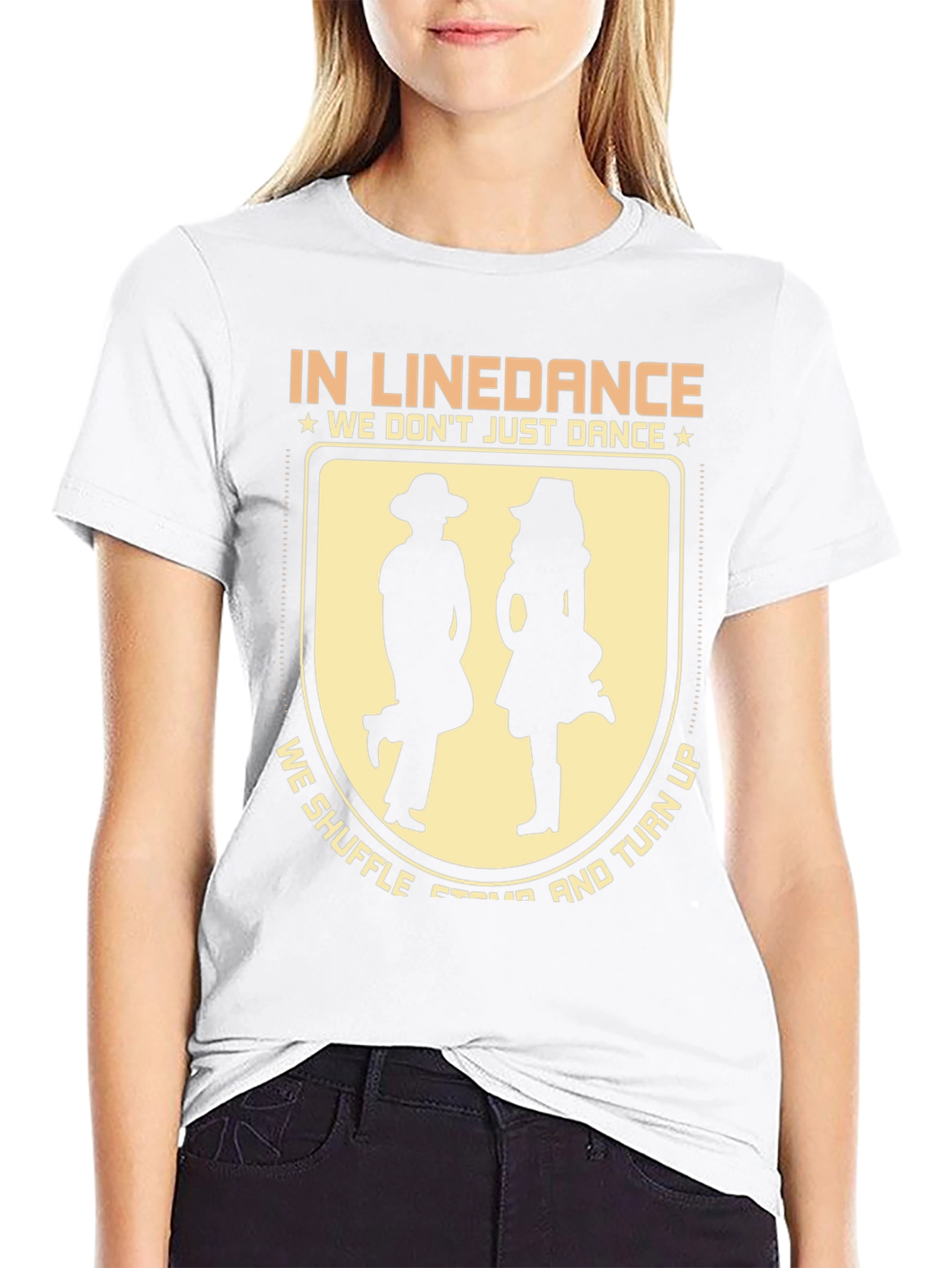 Line Dance Graphic Tee: Shuffle Stomp & Turn Up
