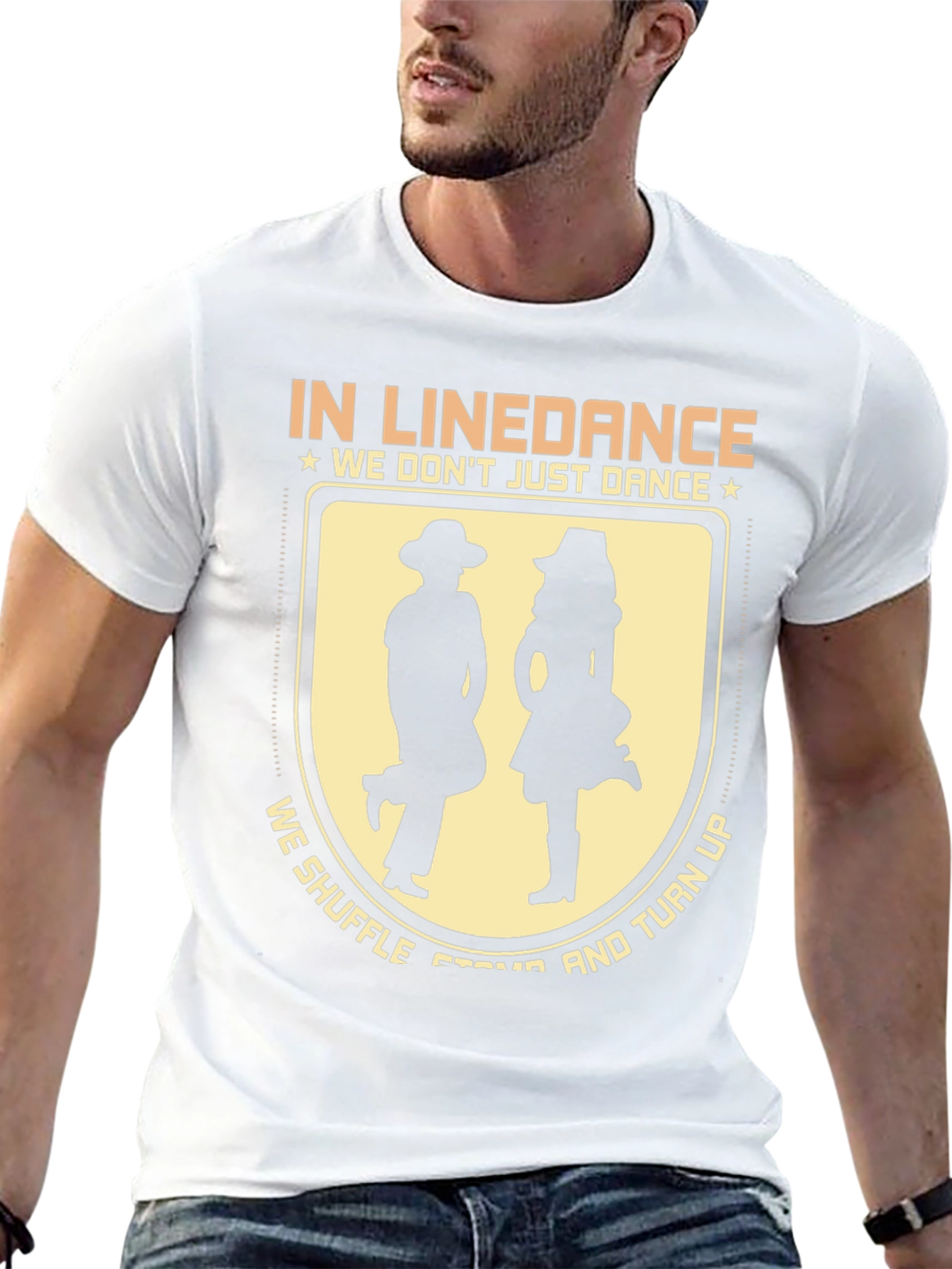 Line Dance Graphic Tee: Shuffle Stomp & Turn Up