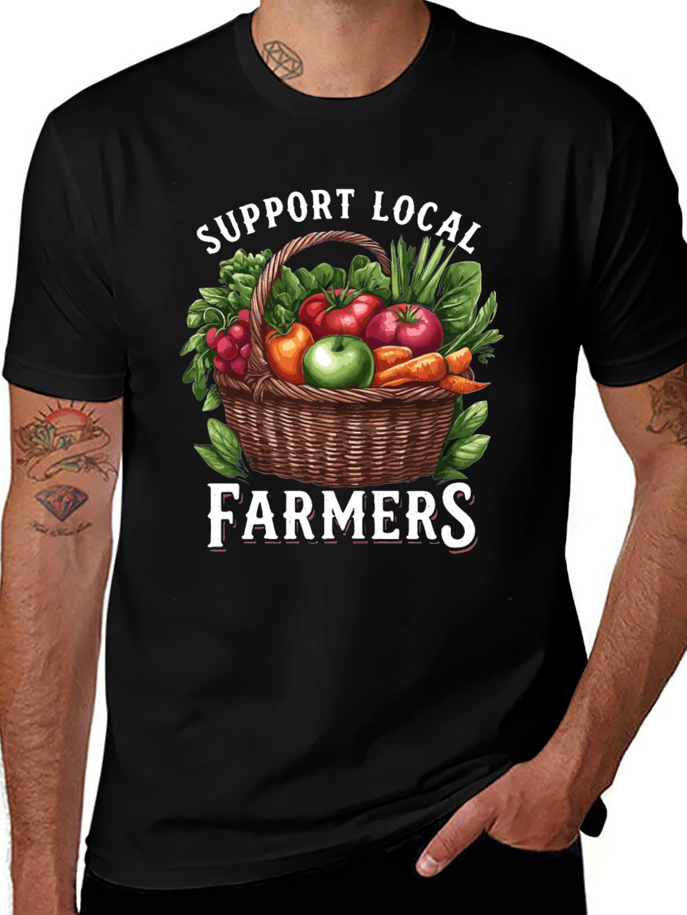 Support Local Farmers Graphic T-Shirt