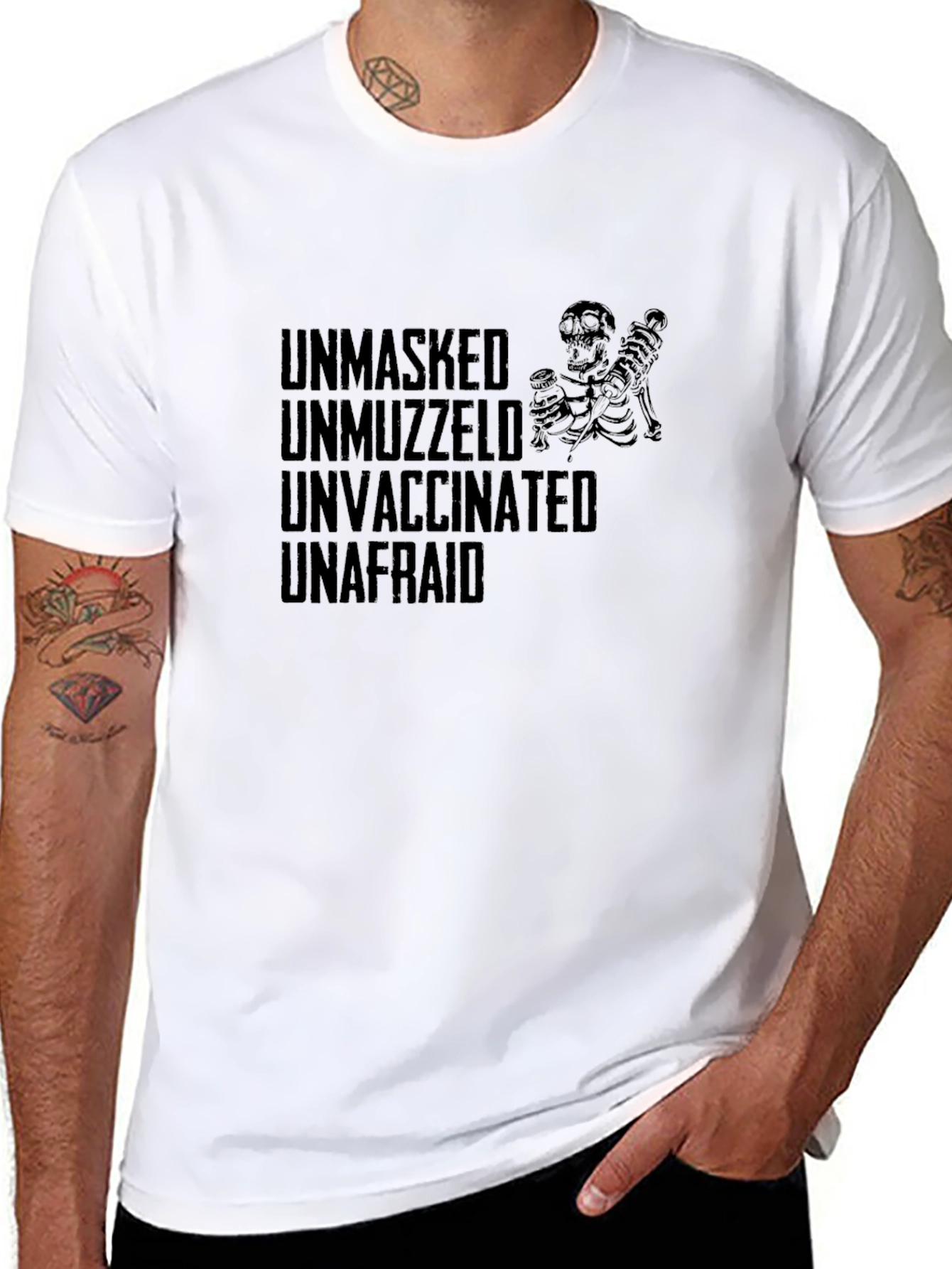 Unmasked Unvaxxed Graphic Tee