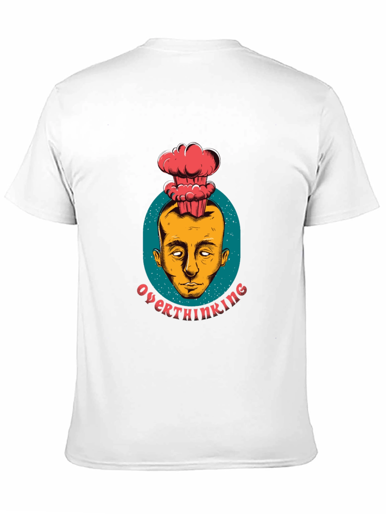 Overthinking Brain Explosion Graphic Tee - Black