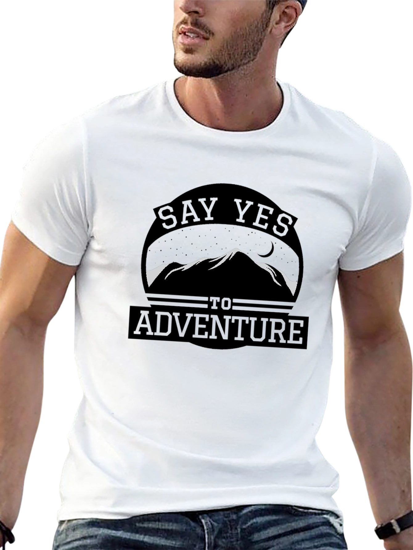 Say Yes to Adventure T-Shirt - Mountain Design
