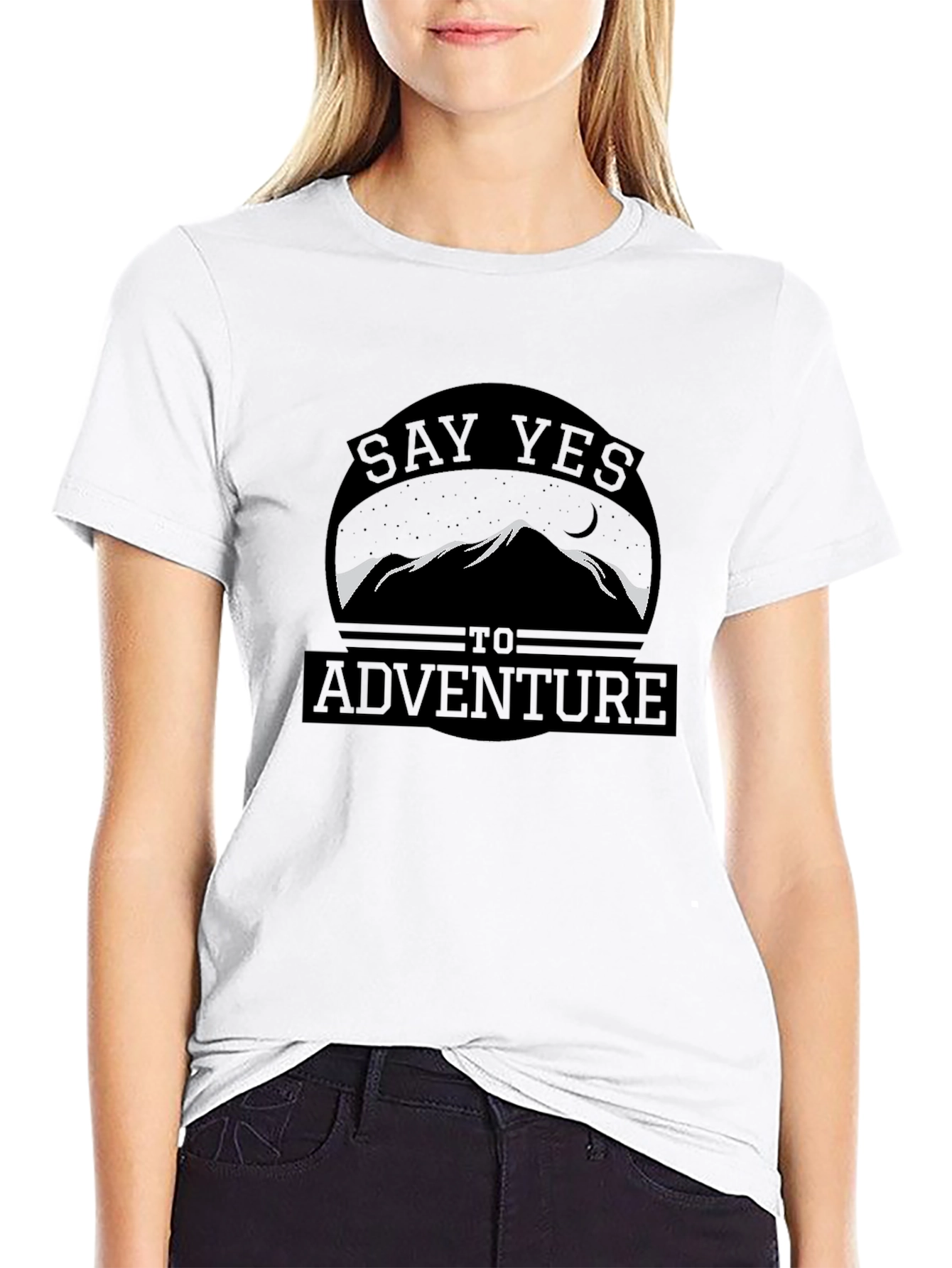 Say Yes to Adventure T-Shirt - Mountain Design