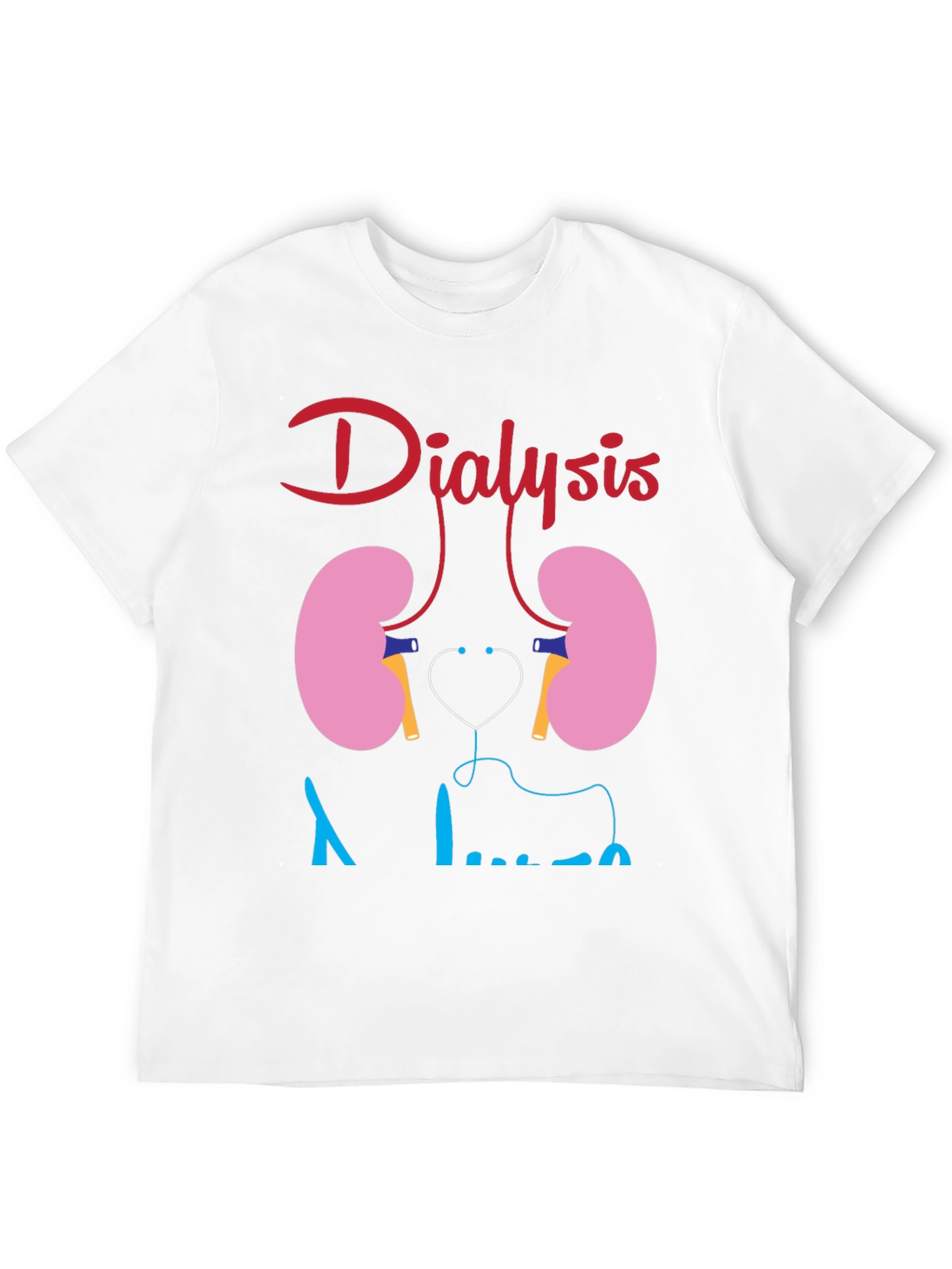 Dialysis Kidney Stethoscope Funny Black T-shirt