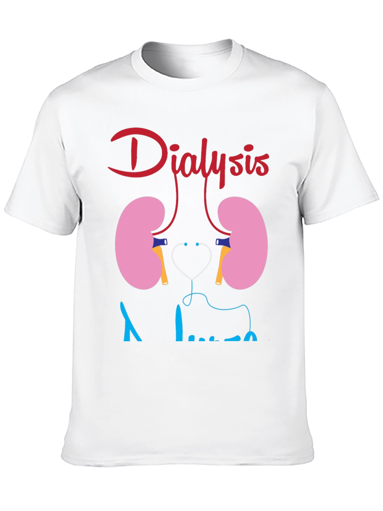 Dialysis Kidney Stethoscope Funny Black T-shirt