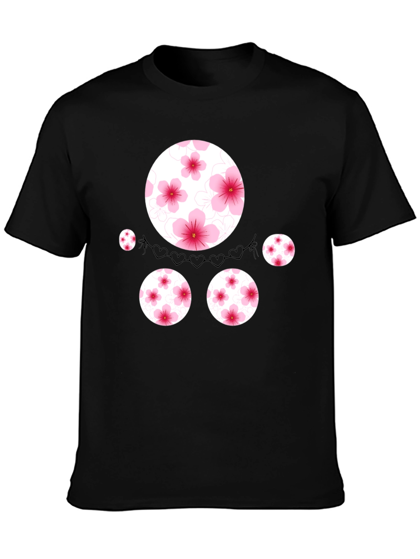 Floral Circle Graphic Tee - Stylish Casual Wear