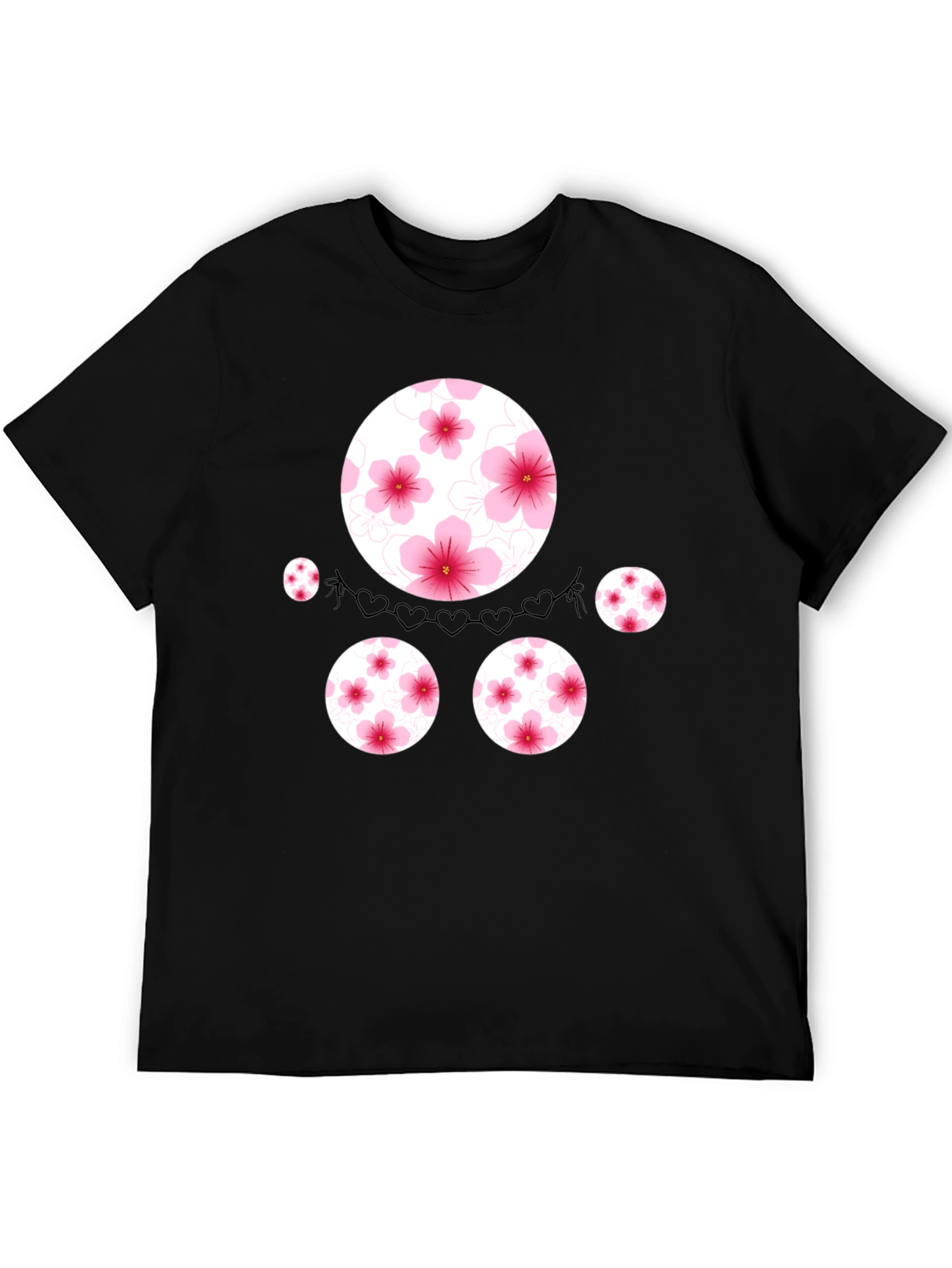 Floral Circle Graphic Tee - Stylish Casual Wear