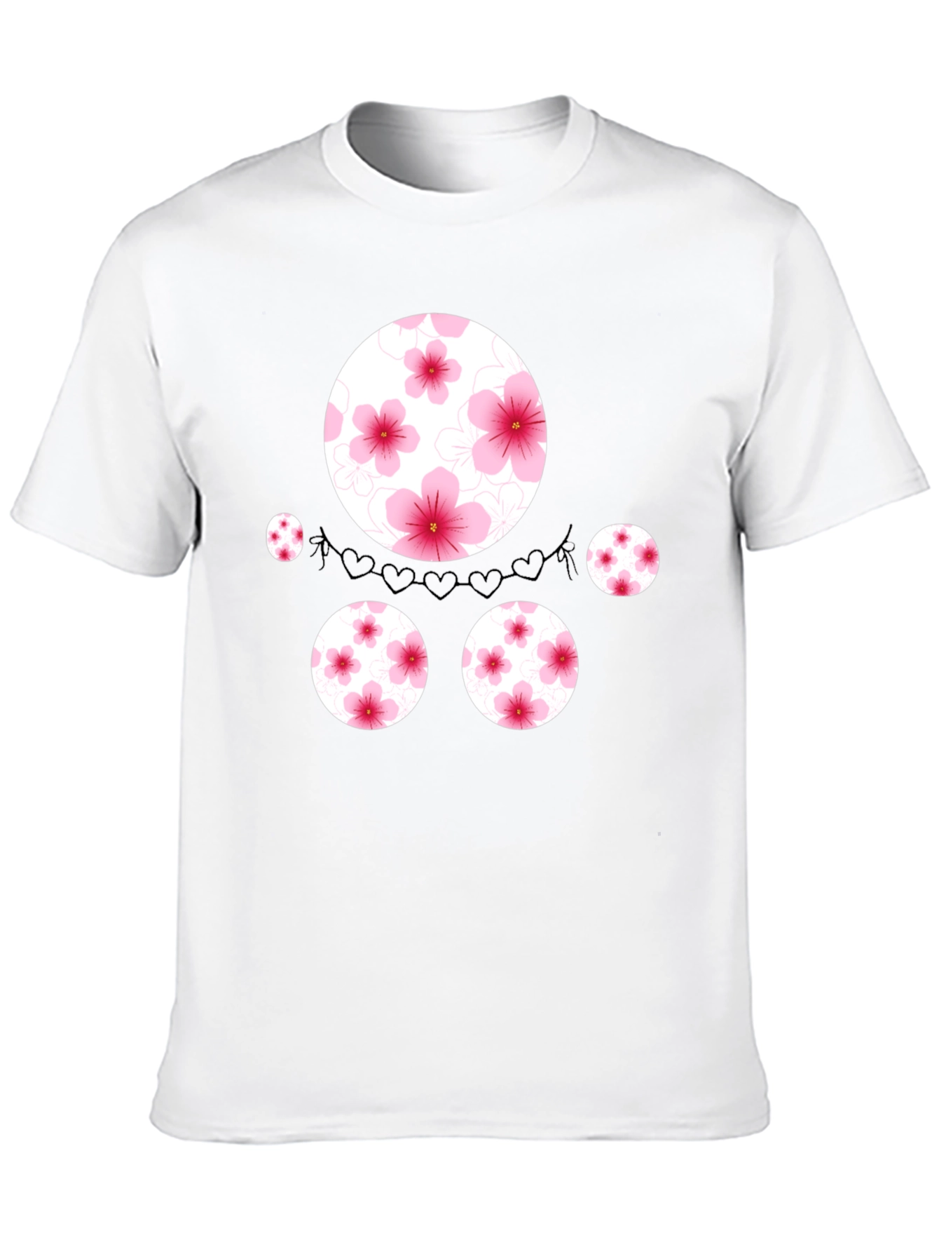 Floral Circle Graphic Tee - Stylish Casual Wear