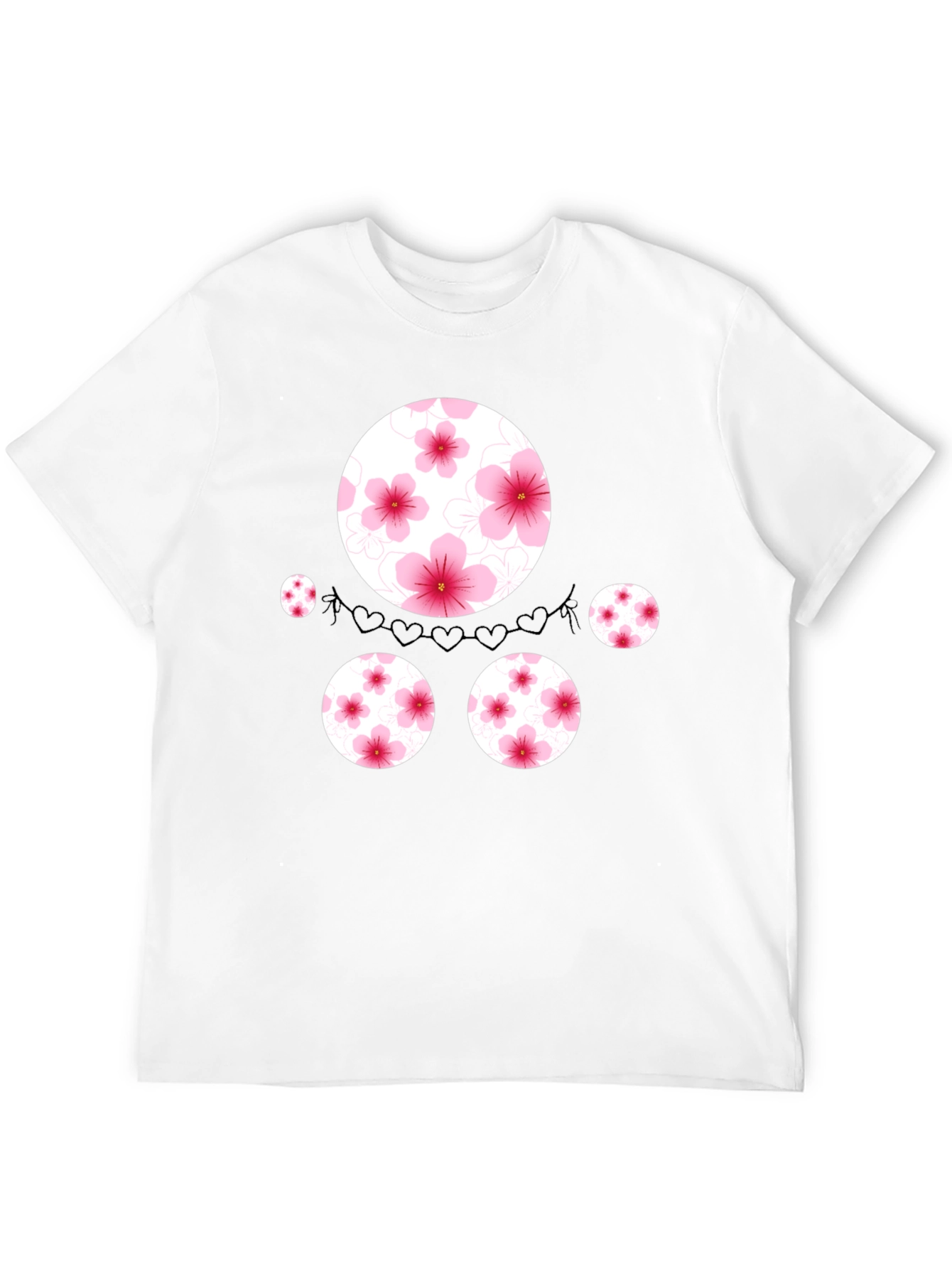 Floral Circle Graphic Tee - Stylish Casual Wear