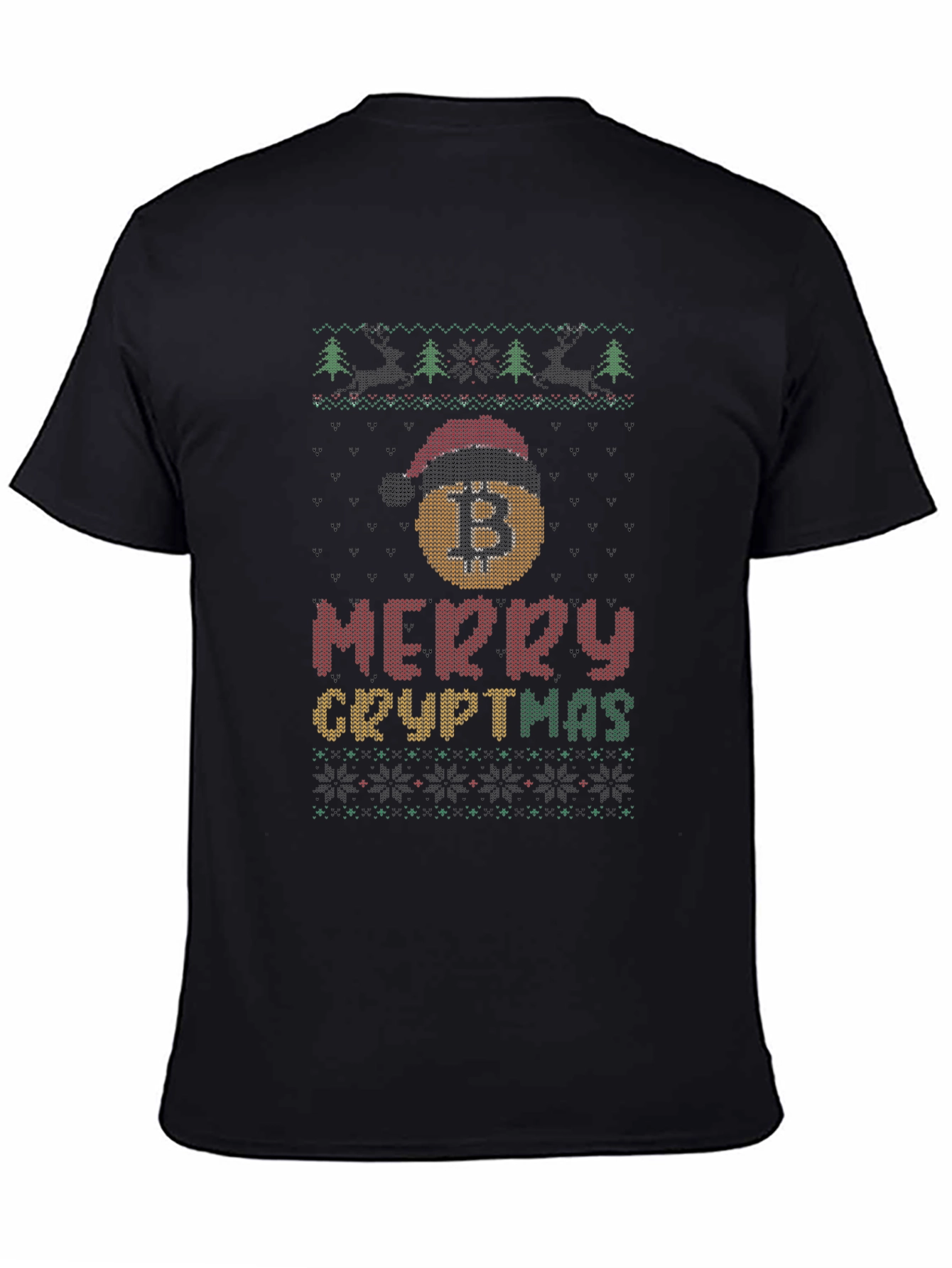 Merry Cryptmas Bitcoin Ugly Christmas T-Shirt
