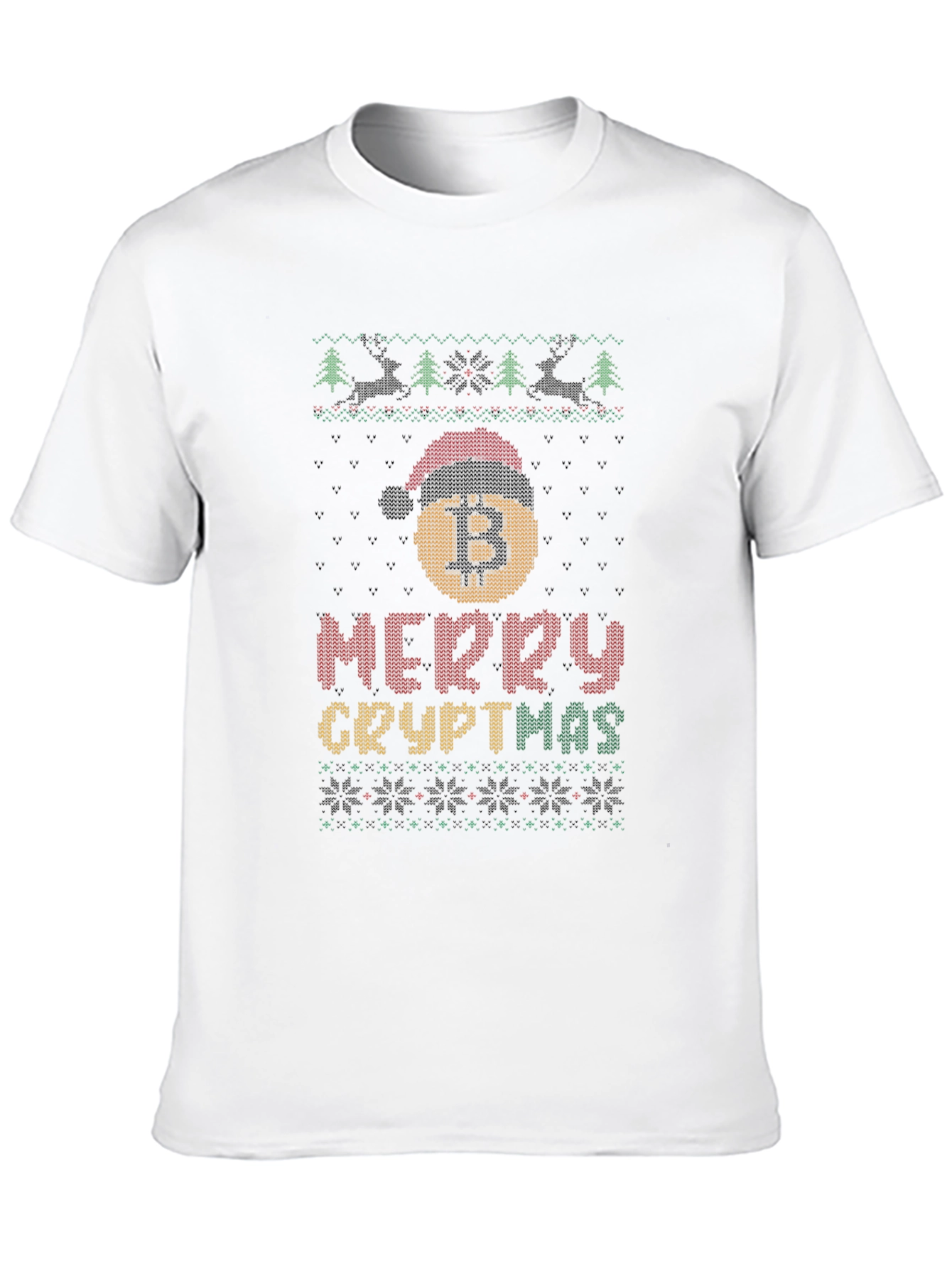 Merry Cryptmas Bitcoin Ugly Christmas T-Shirt