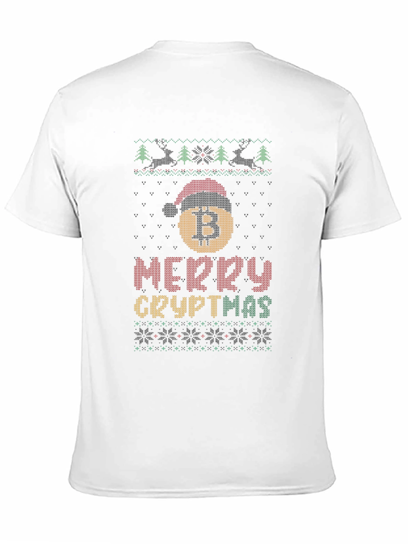 Merry Cryptmas Bitcoin Ugly Christmas T-Shirt