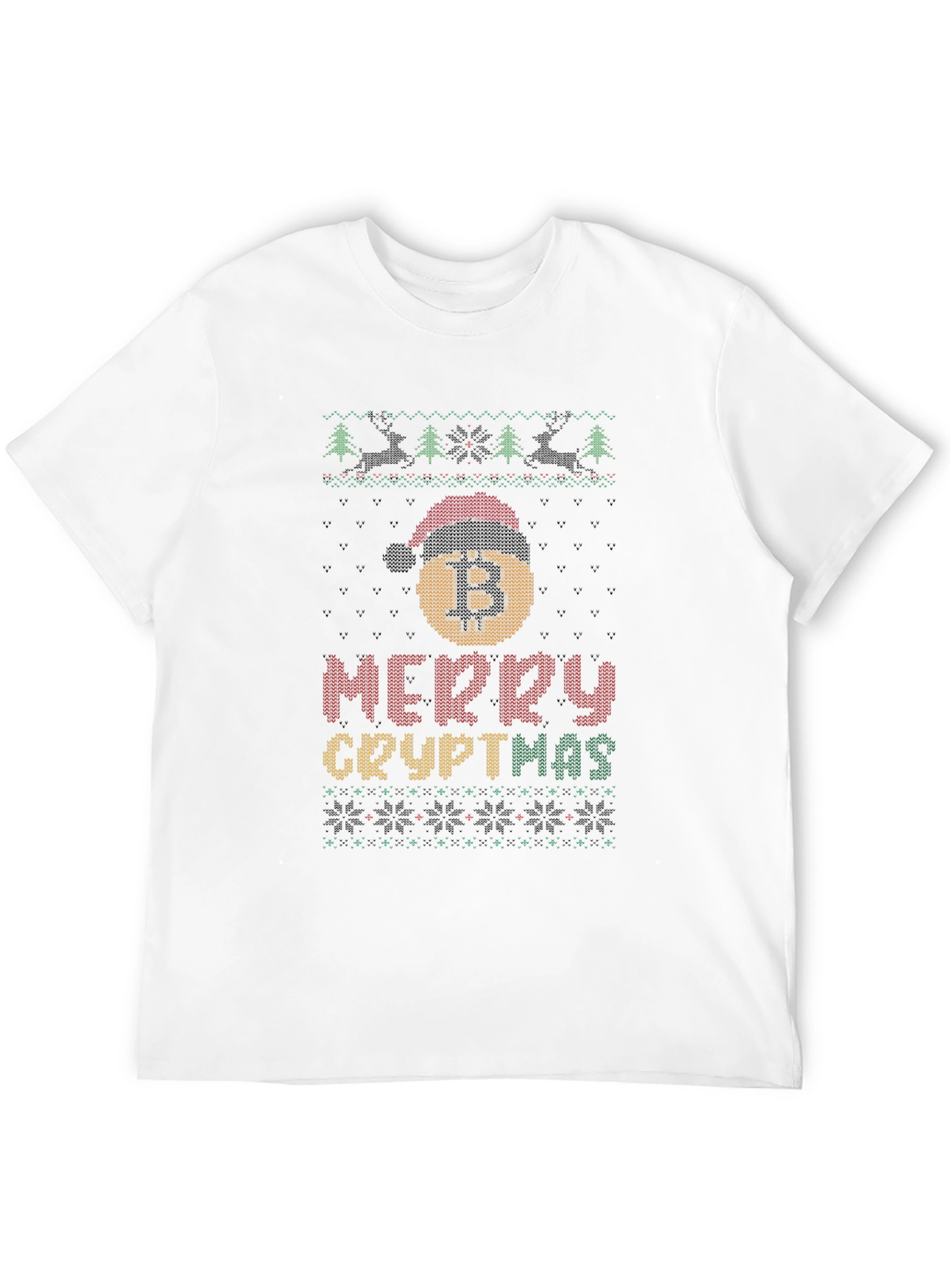 Merry Cryptmas Bitcoin Ugly Christmas T-Shirt