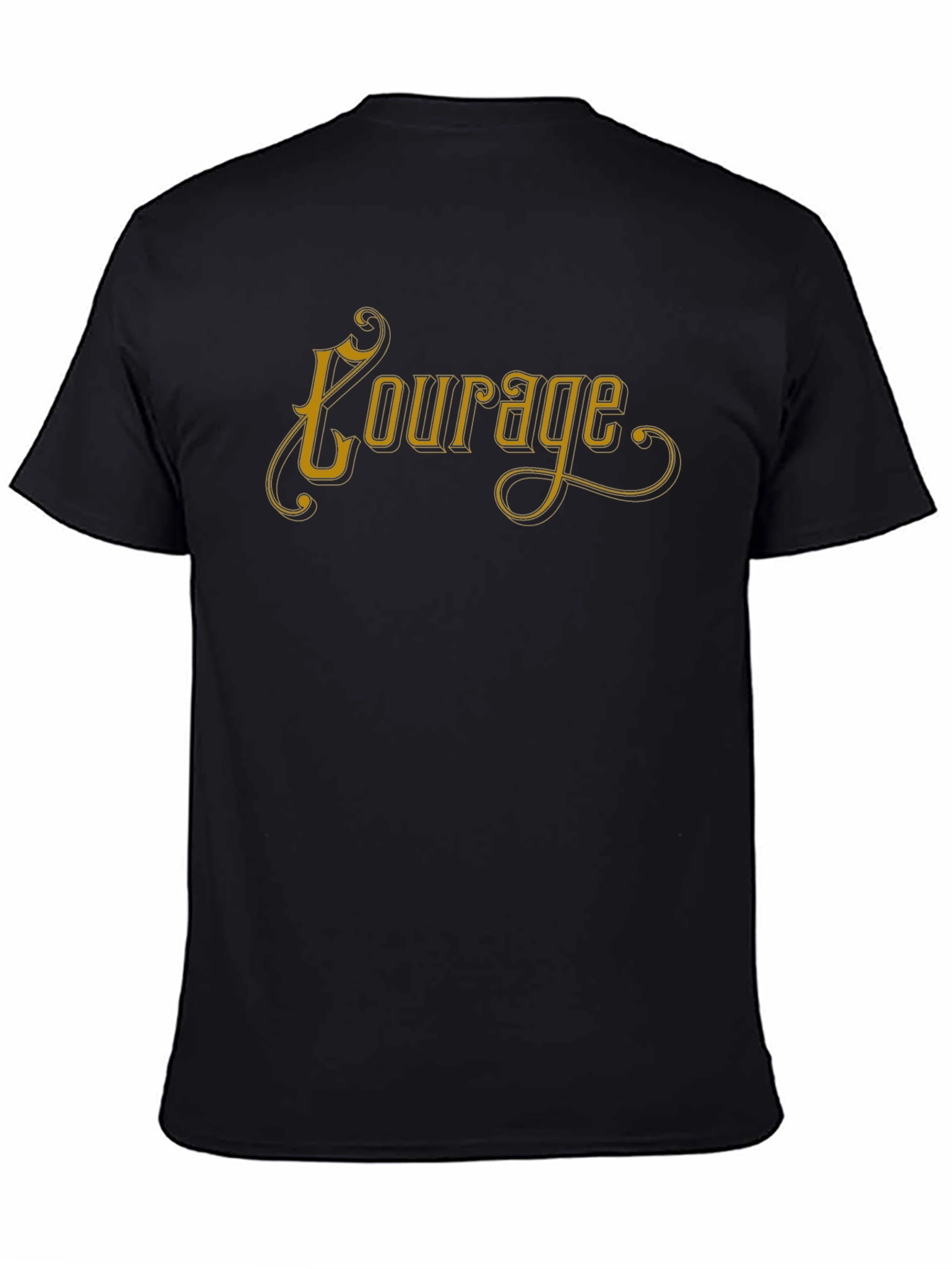 Courage Graphic Tee - Soft Black Unisex T-Shirt