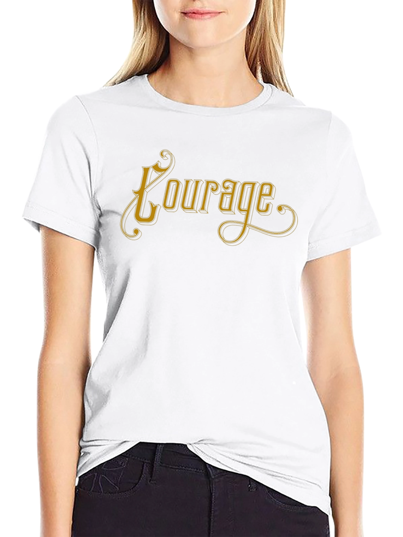 Courage Graphic Tee - Soft Black Unisex T-Shirt