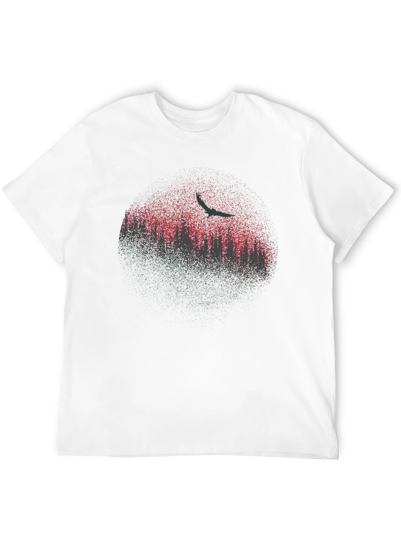 Nature Scene Graphic Tee - Black Cotton Blend