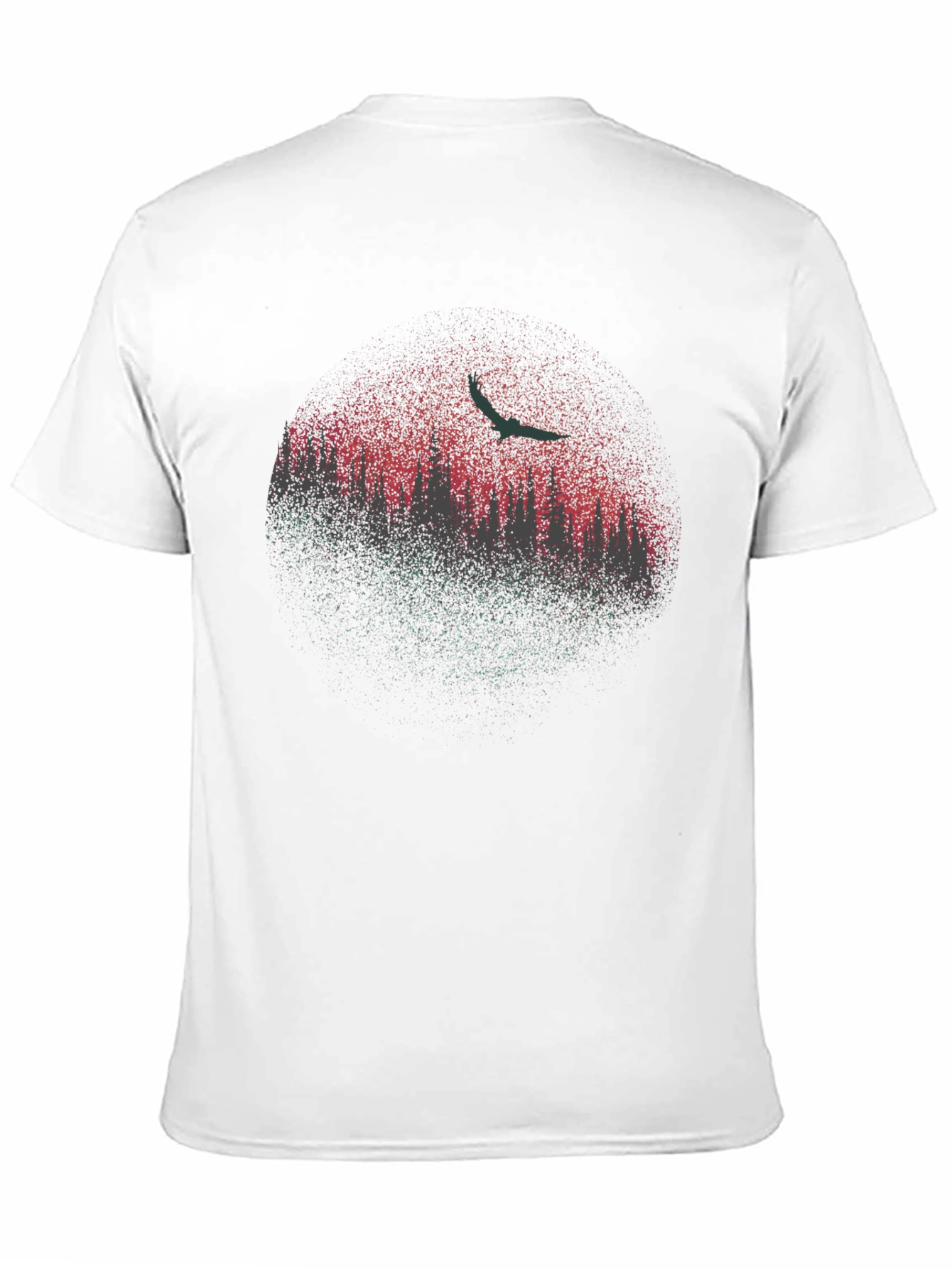 Nature Scene Graphic Tee - Black Cotton Blend